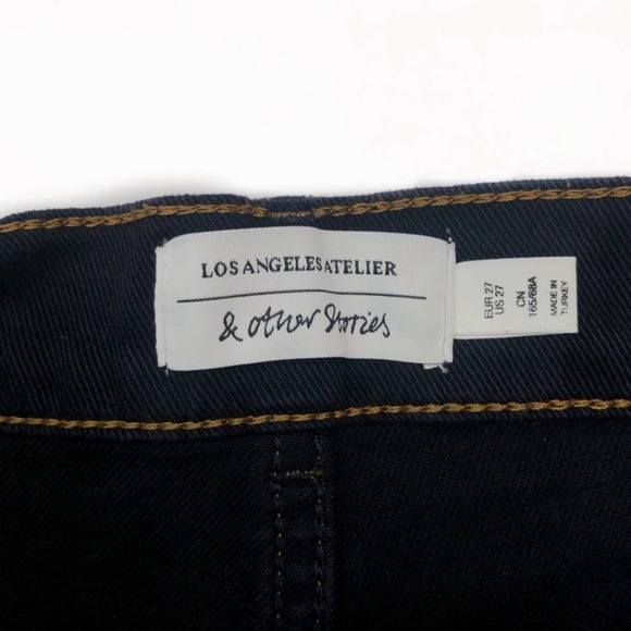 & Other Stories Dark Denim Cut Off Shorts - Picture 5 of 7